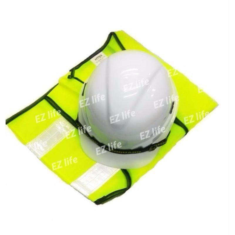 Ezlife HOT ITEM (Safety Helmet White Colour SIRIM And Reflective Vest ) for Construction Or Industry