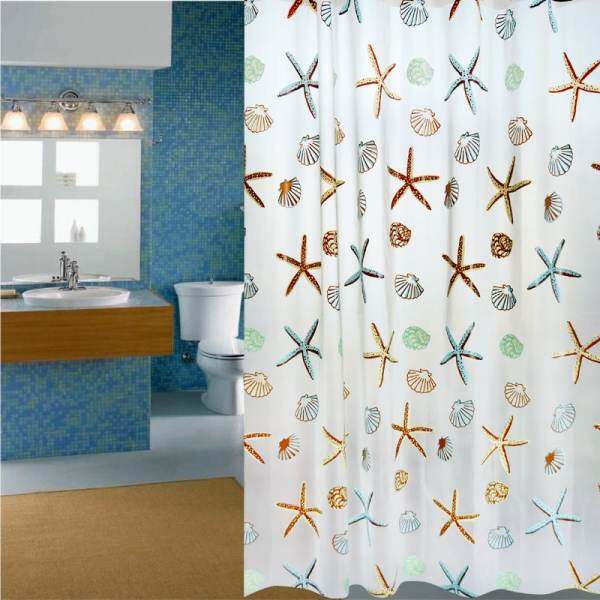 Hot Sale 1pc starfish shower curtain high quality Bathroom curtains shower bath curtains PEVA Waterproof shower curtain