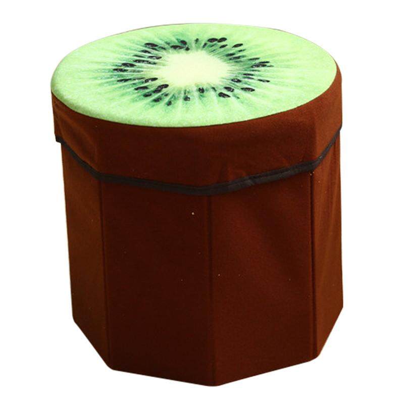 Hot Sales Funny High capacity Folding Stools Storage Storage box Debris Case - Kiwi - intl
