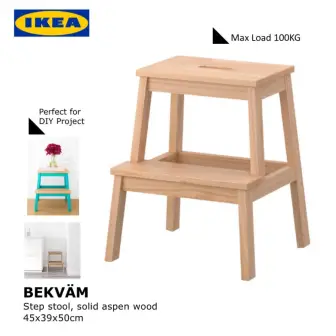 Ikea Bekvam Multipurpose Step Stool Aspen Max Load 100kg Ikea Bekvam Multipurpose Step Stool Aspen Max Load 100kg 45x39x50cm