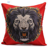 Indiana Gothic style skull Linen & Cotton Cover Bed Throw Pillow Case Home Decor 44*44cm #02 - intl