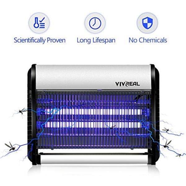 Dalam Bug Zapper Nyamuk Perangkap Dalam Nyamuk Pembunuh Serangga Perangkap Nyamuk Zapper Lampu Malam Terbang Trap, ideal untuk Rumah Industri Komersial Digunakan 19 Watt, 538 Sq. FT Cakupan. Penuh Refund Guarantee-Internasional