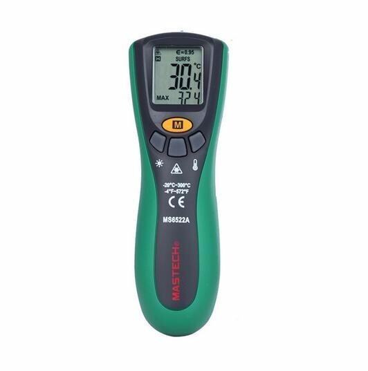 Infrared Termometer Mastech MS6522A LCD Portabel Termometer Digital 10:1 (D: S) non-Kontak Laser Genggam Tester Diagnostik Alat-Intl
