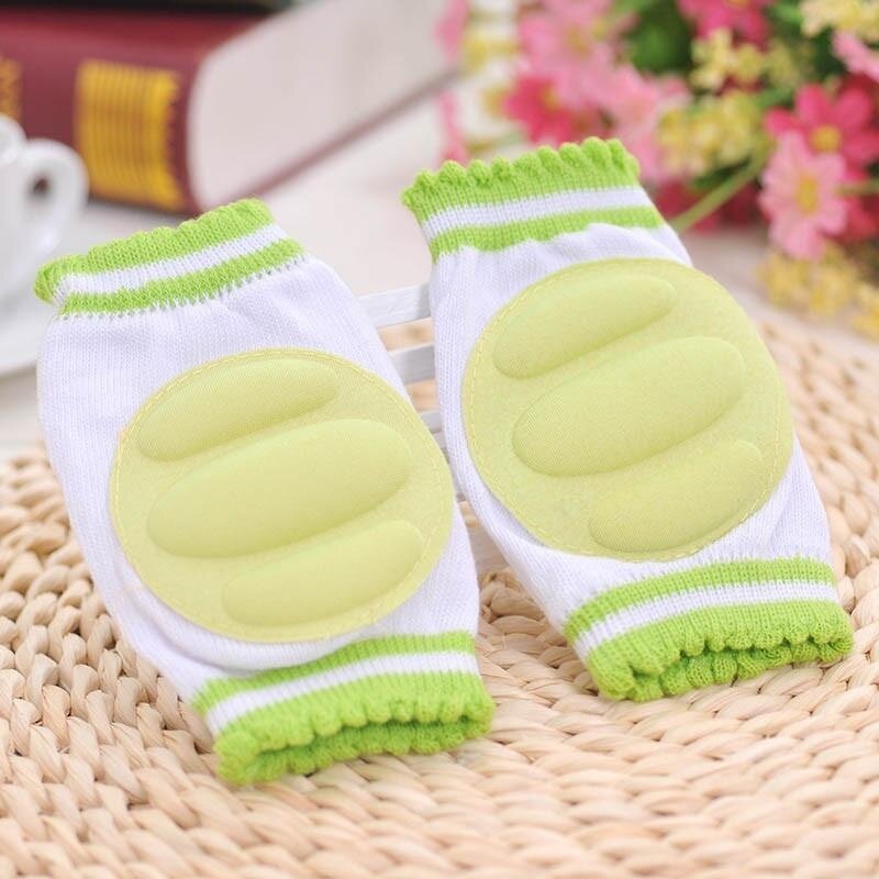 1Pair Baby Knee Pads Crawling Elbow Cushion Baby Childish Knee Protector Green