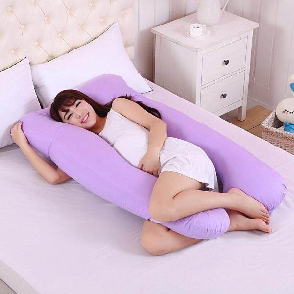 Pregnant Women U Shape Body Pillow Case Purple