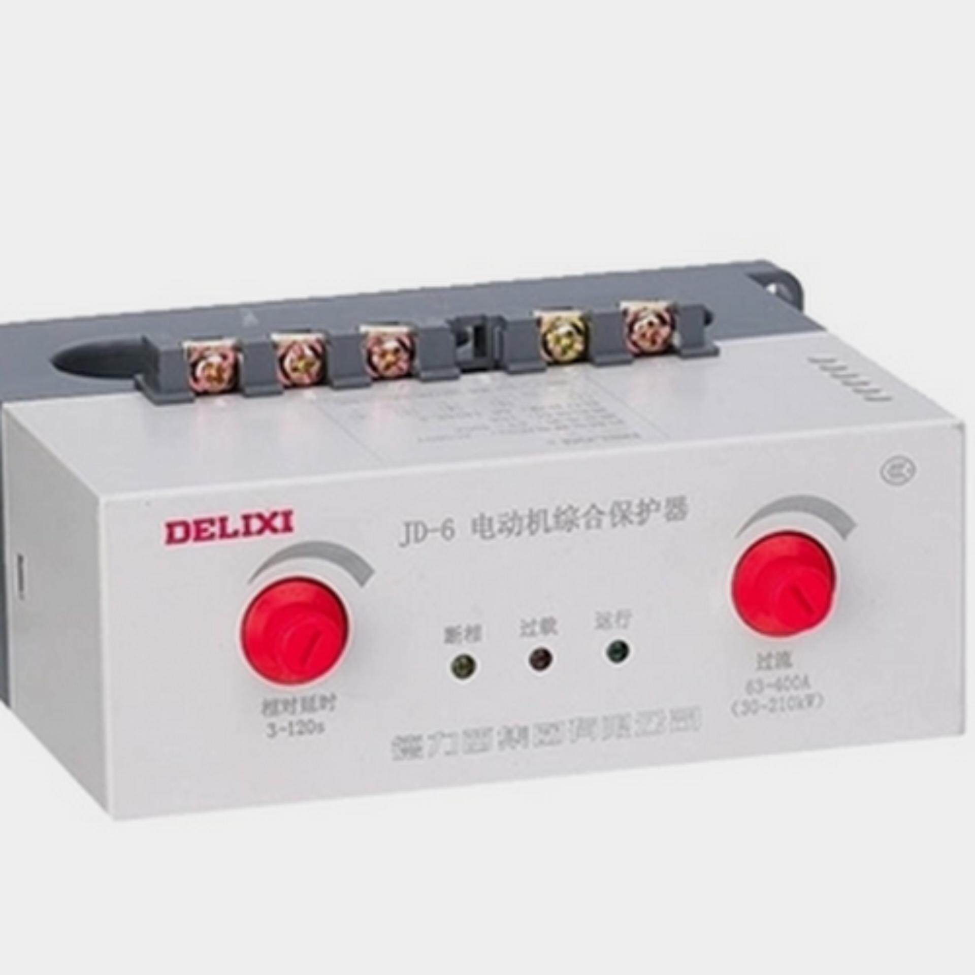 JD-6 63-400A AC380V Motor Pelindung Terpadu Perangkat untuk Alarm atau Perlindungan Operasi, Kesalahan Phase, overload Indikator Kesalahan Sirkuit Lampu dan Motor Kesalahan Fase, Overload, Blok Perlindungan Perpindahan Delixi-Internasional