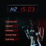 Justgogo LED Display Programmable Interval Timer Wall Clock with Remote for Gym Fitness Training (AC 110V-230V )