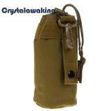 Khaki / Black Outdoor Tactical Military Molle System Water Bottle Bag Kettle Pouch