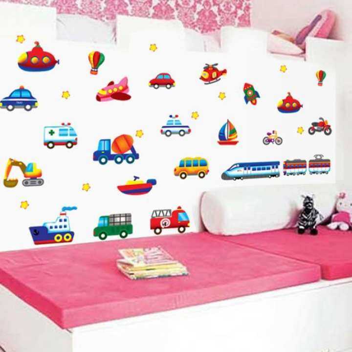 Kids Cartoon DIY Vinyl Wall Stickers Home Decor 3D Wallpaper Decoration