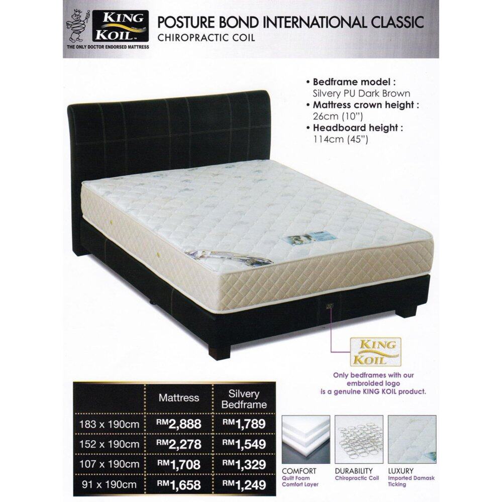 King Koil Posture Bond International Classic 10 Inch Chiropractic