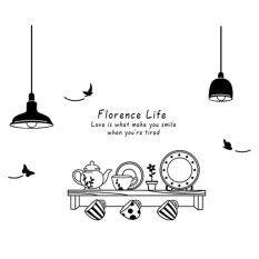 Kitchen Utensils Butterfly Letter Removable Wall Stickers Art Decals Mural DIY Wallpaper for Room Decal 60