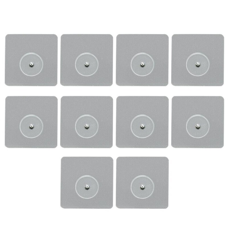Nail Free Wall Hook Screw, 1000 Times Reusable, 5KG Load For Single Screw, No Trace-1 Set Of 10 Pcs, Transparent