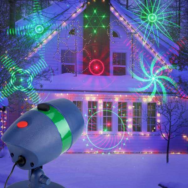 Laser Fairy Light Projection Outdoor Projector Moving Light For Christmas US - intl