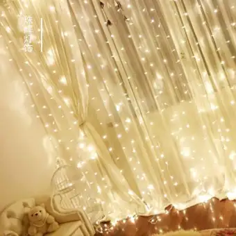 Led Hanging Curtain String Lights Outdoor Xmas Wedding Decor 2 2m