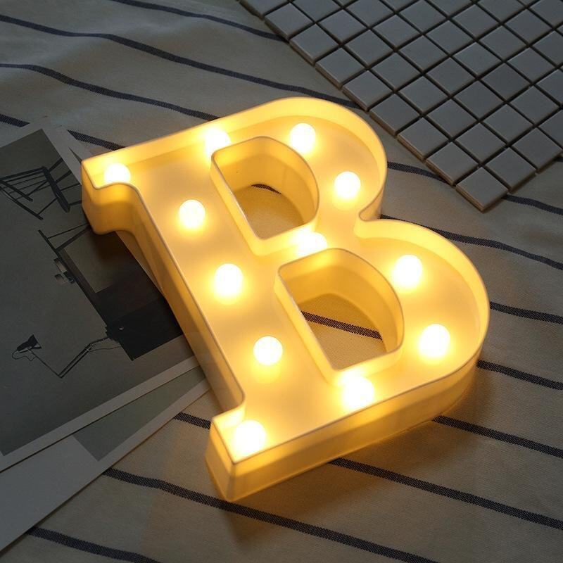 Bảng giá LED Heart Letter Alphabet Symbol Sign Warm White Standing/Hanging Glow Light