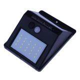 LED Solar Power PIR Motion Sensor Light Outdoor Waterproof Wall Night Lamp (Black)