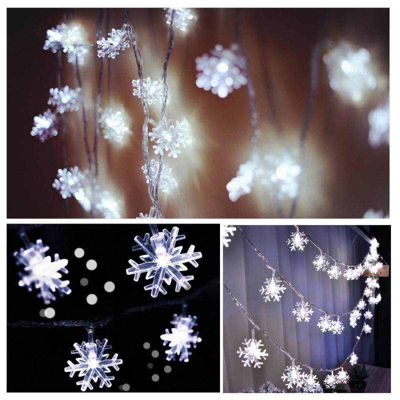 Bảng giá leegoal Holiday String Lights Outdoor And Indoor, Decorative Snowflake Lights For Seasonal Holiday Landscape Patio Garden Bedroom Christmas Party Wedding, Complete Waterproof,20LED3meter