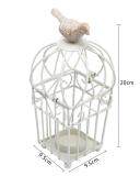 leegoal Metal Votive Candle Holder Hanging Lantern Home Centerpiece (White,Random Pattern)