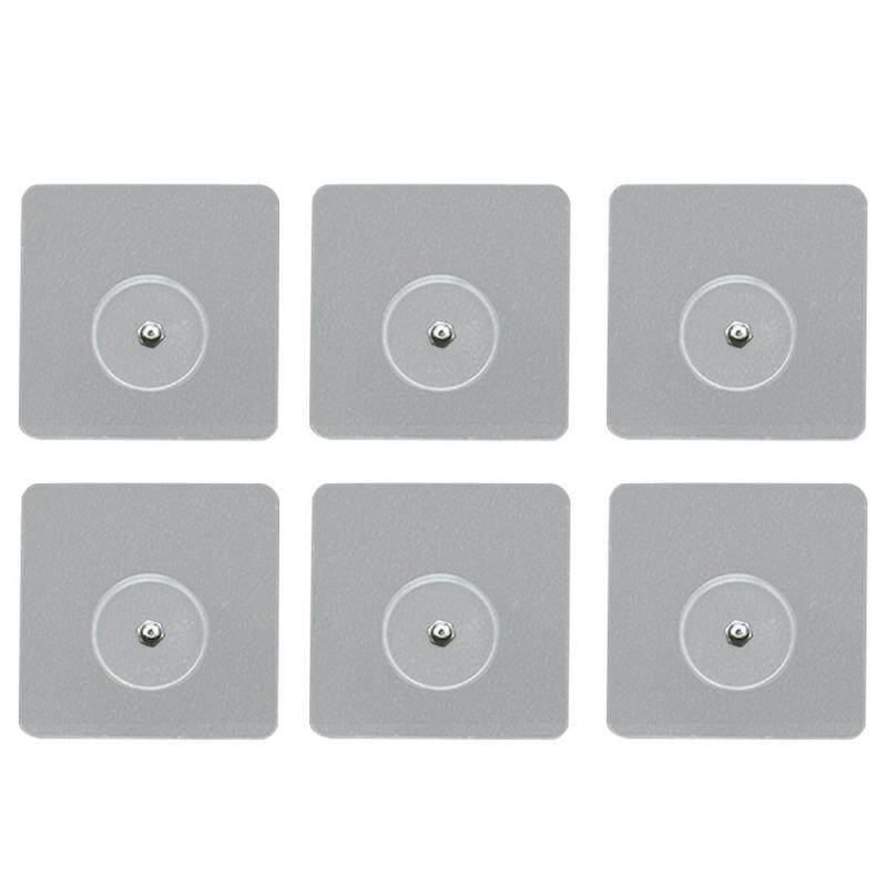 leegoal Nail Free Wall Hook Screw, 1000 Times Reusable, 5KG Load For Single Screw, No Trace-1 Set Of 6 Pcs, Transparent