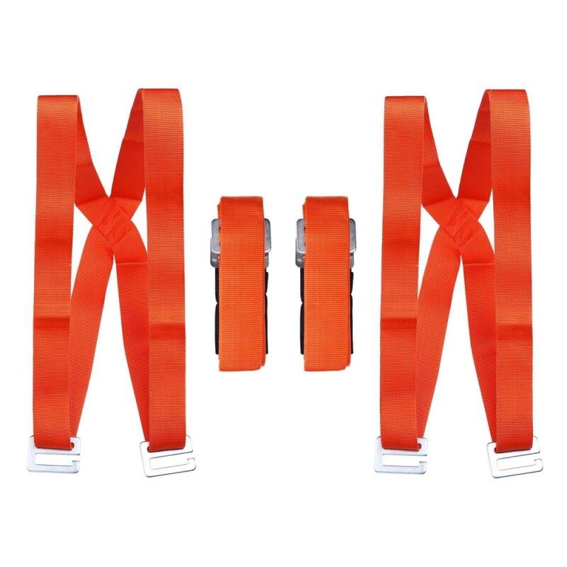 Lifting And Moving Straps(2PCS) And Extension Straps Harness(2PCS),2-Persons Furniture Carrying Belts Lifting And Moving System Shoulder Strap Moving Harness Cradles