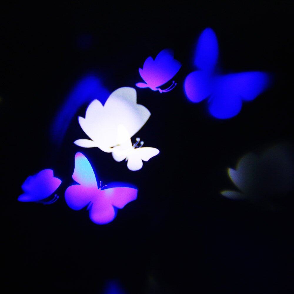 Lightme 100 - 240V 4W LED Waterproof Blue and White Butterfly Light - intl