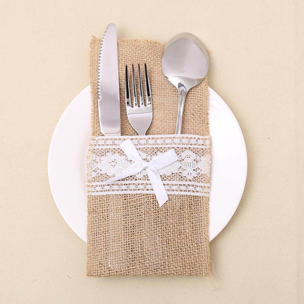 Newlifestyle Linen Table Rectangle Lace Dinning Coffee Place Mat Home Wedding Party Decorative(Khaki)-A - intl(Khaki)