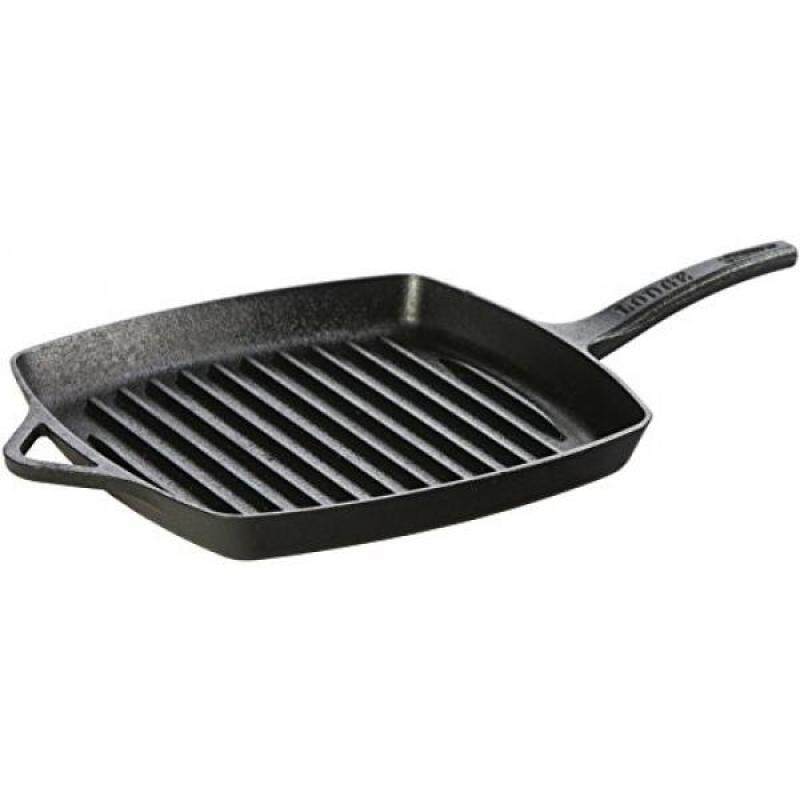 Lodge Lodge Dishwasher Safe Seasoned Cast Iron Grill Pan - 11 Inch Rust Resistant Ergonomic Cast Iron Skillet with Grill Ribs - intl Singapore