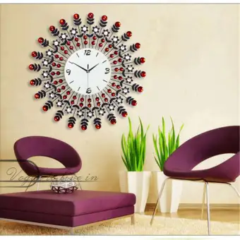 Luxury Decorative Wall Clock Home Decor 60 Larger Diamond Mute Luxury Decorative Wall Clock Home Decor 60 Larger Diamond Mute Clocks For Living Room