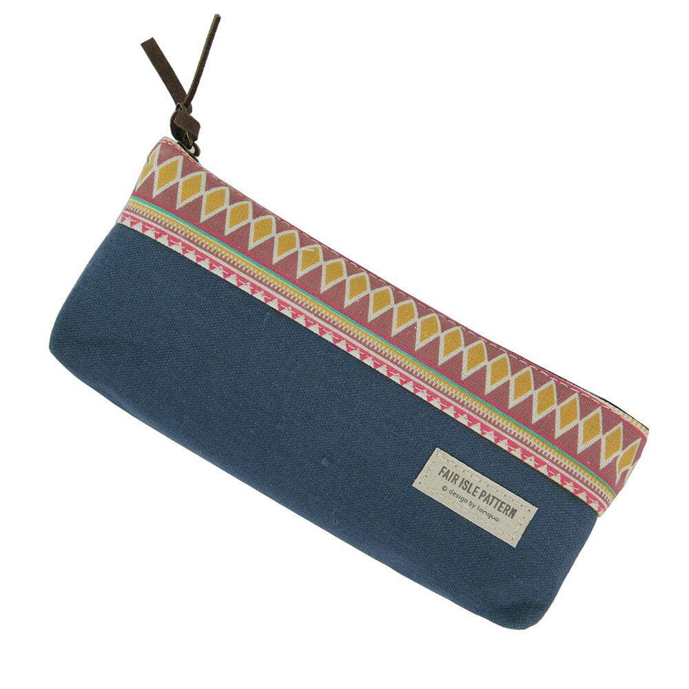 Magnificentstore Scottish Nasional Gaya Lucu Multi Fungsional Linen Pensil Pulpen Tas Tas Tas Kado, Biru-Internasional