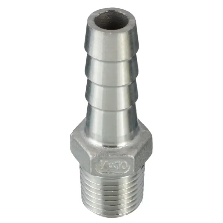Male Thread Pipe Fitting Barb Hose Tail Connector 304 Stainless steel NPT