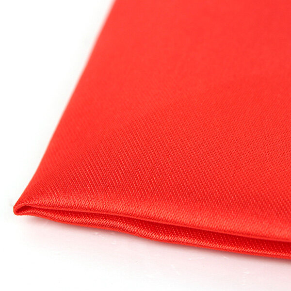 Men Wedding Party Pure Plain Color Square Suit Pocket Satin Handkerchief Hanky Red - intl