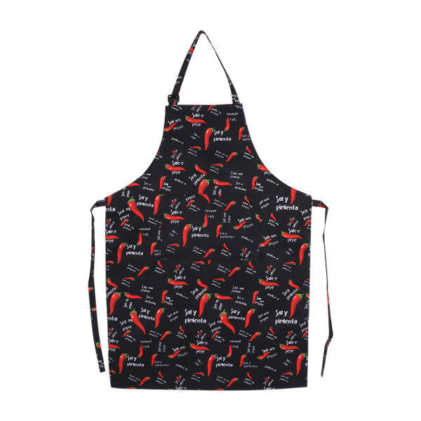 epayst Men Women Apron For Kitchen Cooking Cafe Shop Chef With Pockets(#5 Chilli)