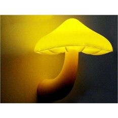 Mini Pretty Magic Mushroom-Shaped Energy Saving Sensor Led Romantic Night Light With Plug Yellow