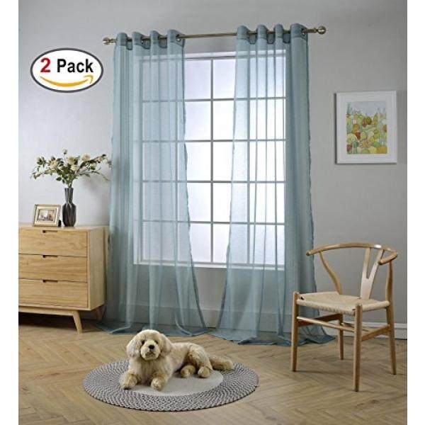 Teal Curtains Com My, Teal Sheer Curtains 63 Inches Long