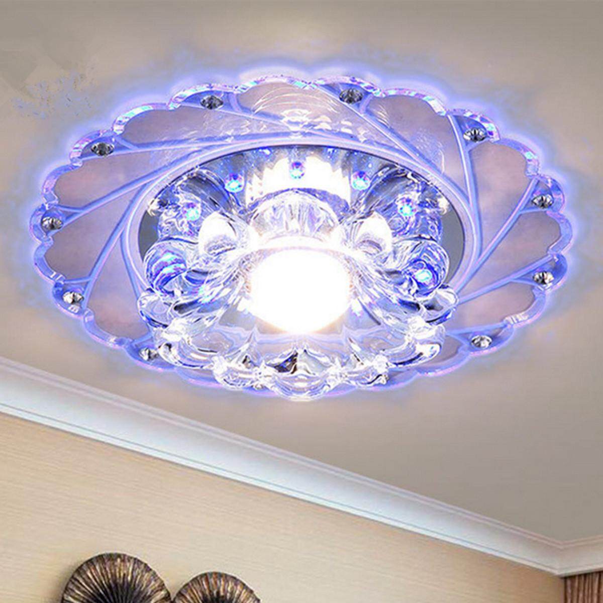 Modern Crystal LED Ceiling Fixture Blue Light Superior Home Lamp Chandelier - intl