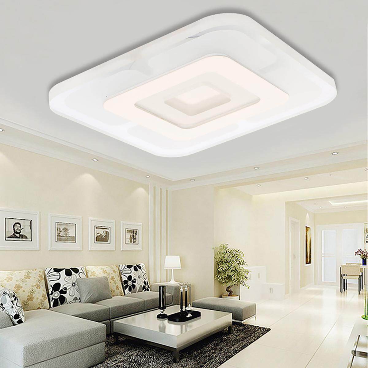 Modern Elegant Square Acrylic LED Ceiling Light Living Room Bedroom Home Lamp # Warm Light - intl