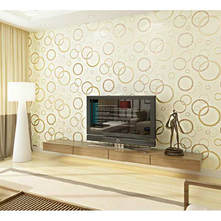 Modern minimalist 3D Non-woven Wallpaper Chinese Style New Fashion Pastoral Patterns Non-woven Wallpaper Wall Sticker for All Kind of Room 0.53M (1.73') X 10m (32.8') =5.3 Square Meters Chiristmas Decoration Paper light beige