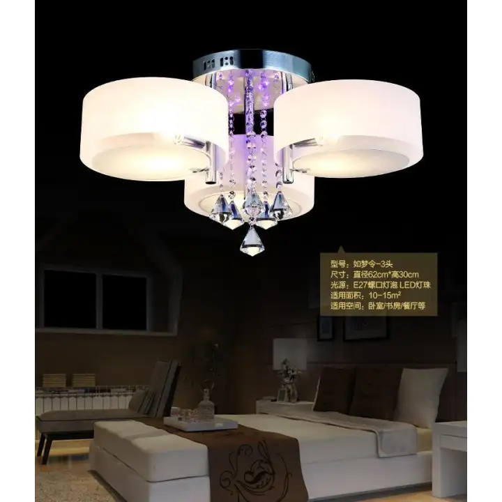 Modern Style Acrylic Chandelier Crystal Ceiling Light Fixture 3 Modern Style Acrylic Chandelier Crystal