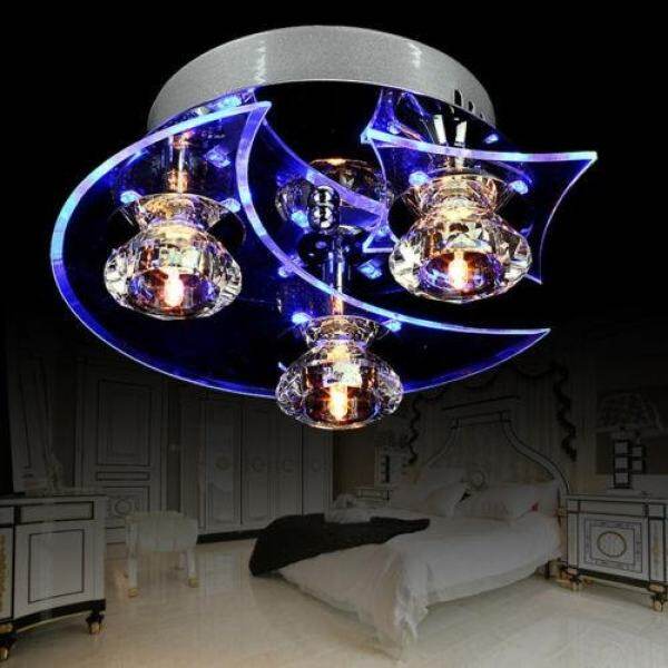 Moon Crystal Ceiling Light Pendant Lamp Fixture Chandelier Living Room Decor - intl