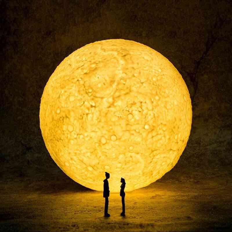 Bảng giá Moon Design Table Lamp Touch Sensor Light USB LED Night Light Birthday Gift - intl