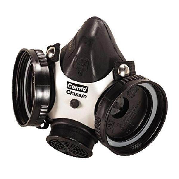 MSA Safety 808053 Comfo Klasik Half Mask Alat Pernapasan untuk Wajah, Sedang Hitam-Intl