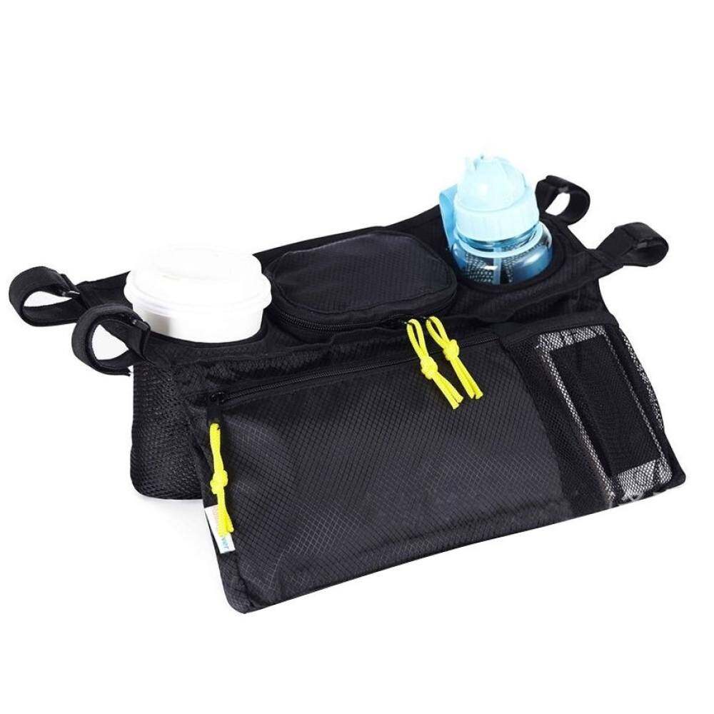 Multifunctional Baby Stroller Organizer Baby Pram Buggy Cart Bottle\nHanging Basket Storage Bag Stroller Accessories (Black)