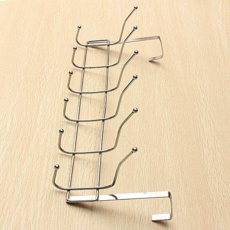 New 12 Hooks Chrome Over Door Coat Hat Dress Clothes Garments Hanger Hanging