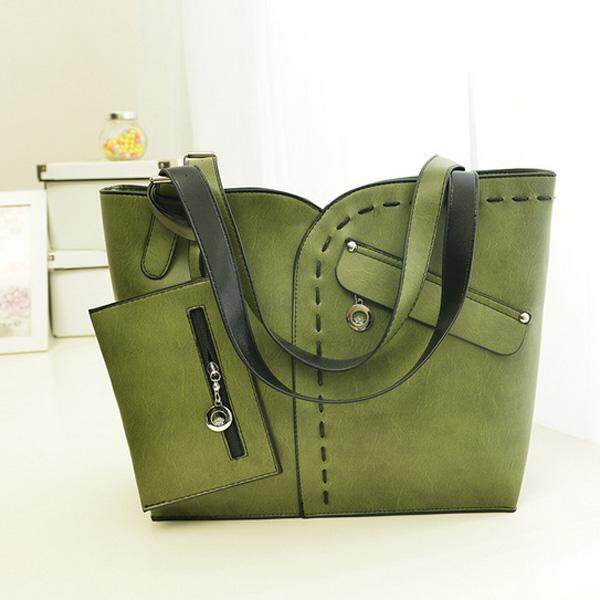 New European Fashion Women PU Bag Handbag With Purse Shoulder Bag - intl