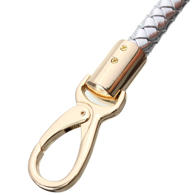 New Replacement Convenient Round DIY Purse Handle Shoulder Bags Handbag Strap Silver - silvery