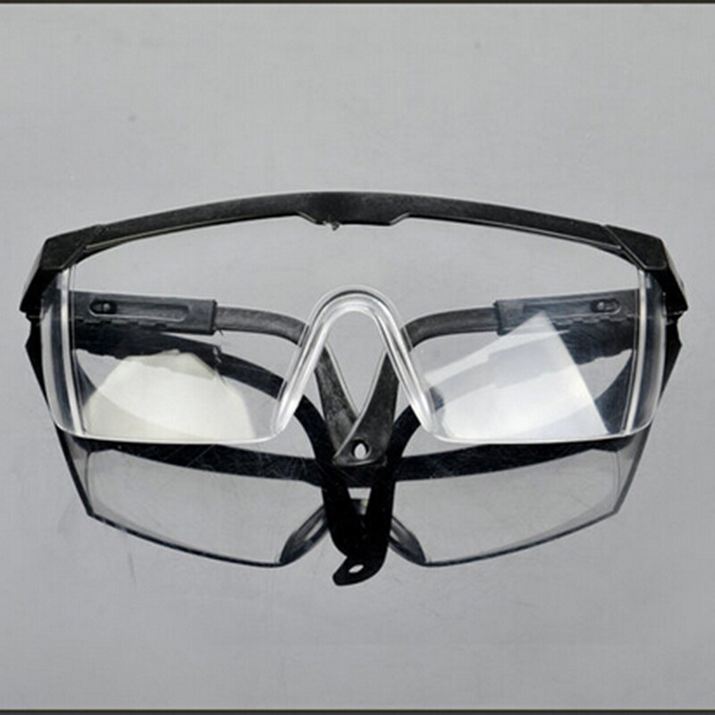 New Safety Eye Protection Clear Lens Goggles Glasses From Lab Dust Paint Lab Black