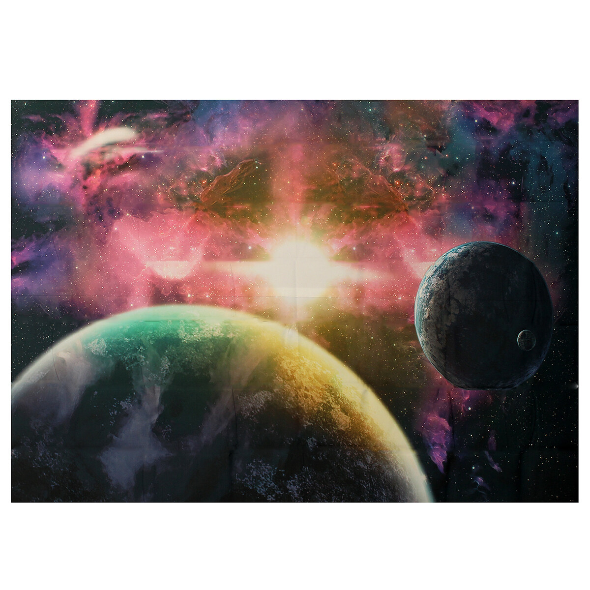 NEW Space Universe Stars Planets Wall Mural Photo Self Adhesive Living Room Bed - intl