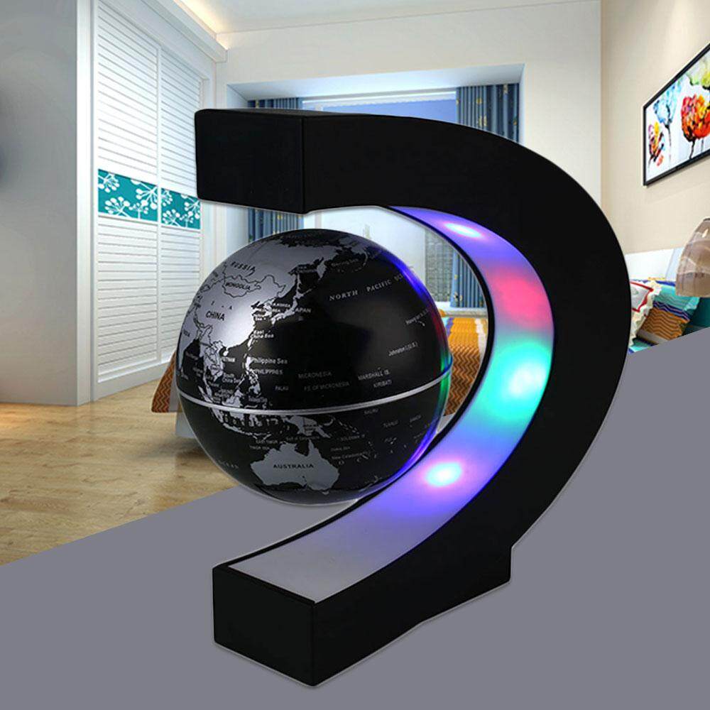 Newworldmall Novelty LED Floating Globe Magnetic Levitation Night Lights Decoration - intl