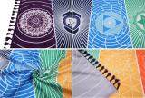 niceEshop Bath Towel Cotton Beach Towel,Yoga Mat Women Shawl And Wrap Dress,Ranbow Color,150x75cm