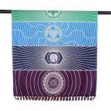 niceEshop Bath Towel Cotton Beach Towel,Yoga Mat Women Shawl And Wrap Dress,Ranbow Color,150x75cm